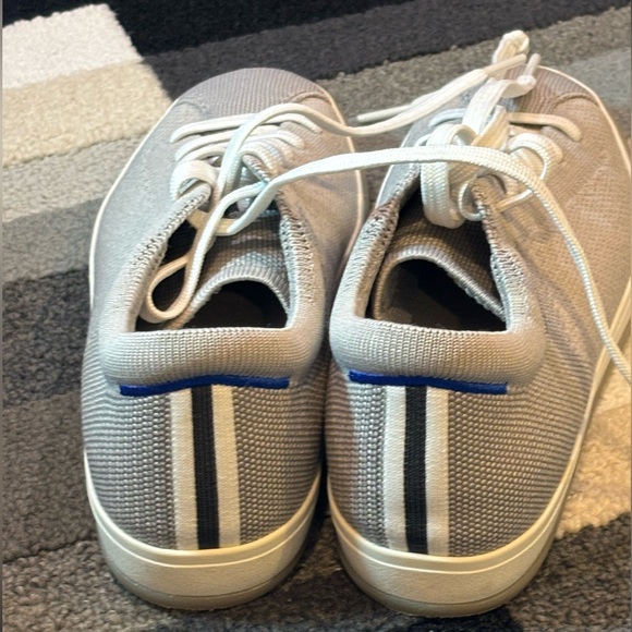 Rothys The Lace Up Shoes Women’s Size 7.5 Storm Gray Knit Breathable - Picture 3 of 8